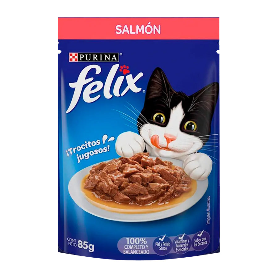 Sobre Alimento Húmedo Gato Adulto Variedad Sabores Felix 85 gr