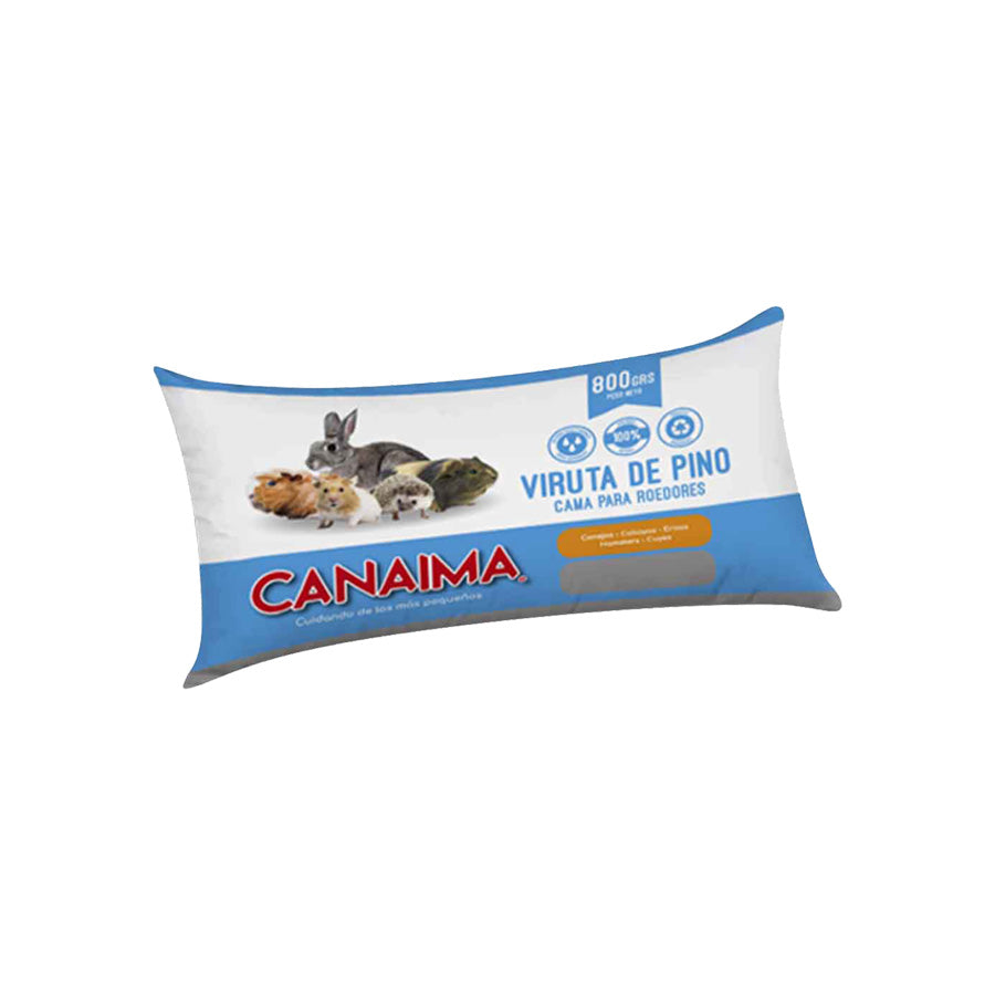 Viruta de Pino Cama para Roedores Canaima 800 grs.