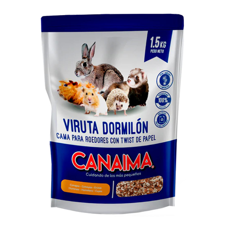 Viruta Dormilón Cama para Roedores Canaima 1,5 Kg