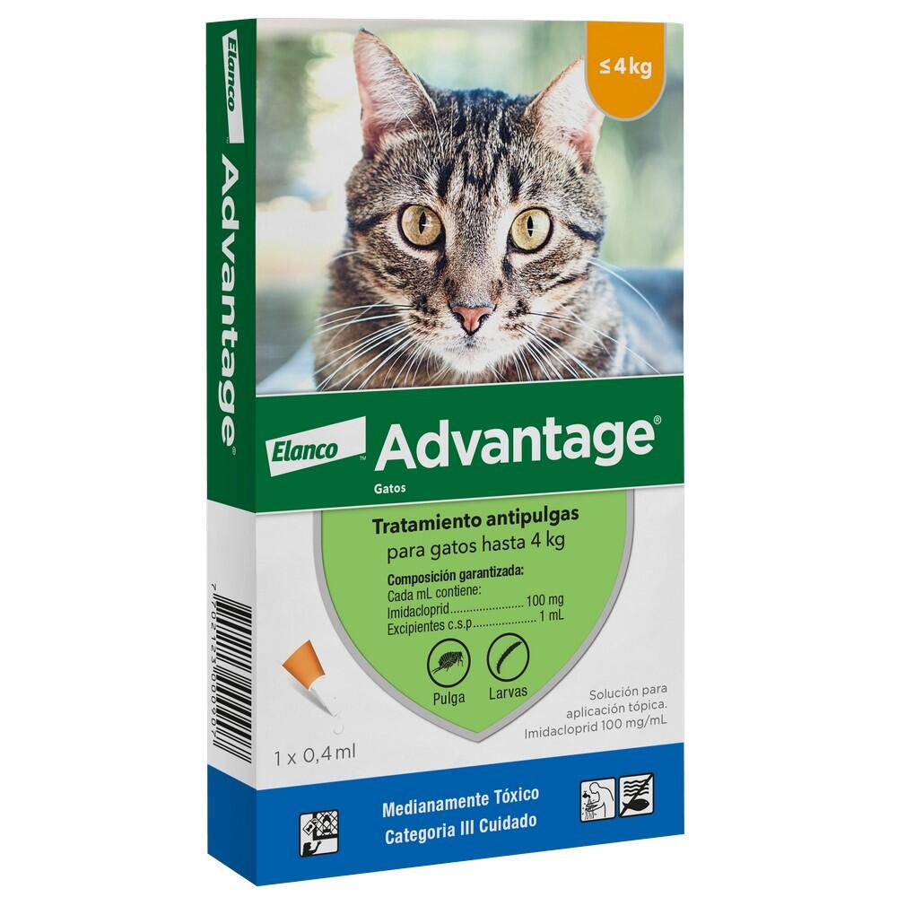 Advantage para Gatos hasta 4 kg (Pipeta 0,4 ml)