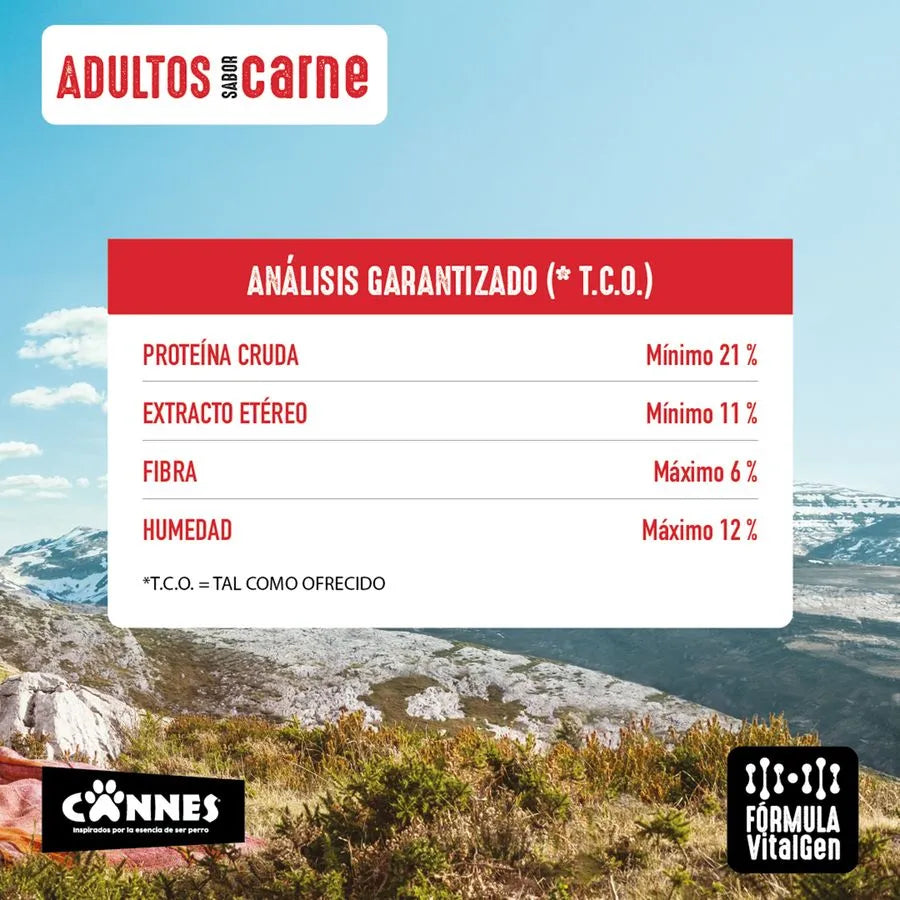 Cannes Adulto Carne Y Cereales 18 Kg