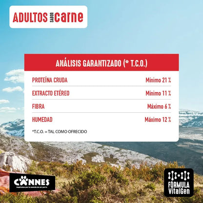 Cannes Adulto Carne Y Cereales 18 Kg