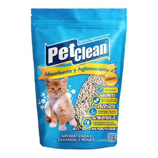 Arena Sanitaria Pet Clean Aroma Lavanda y Rosas 10 kg