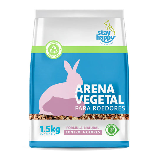 Arena Vegetal para Roedores Stay Happy 1.5 Kg