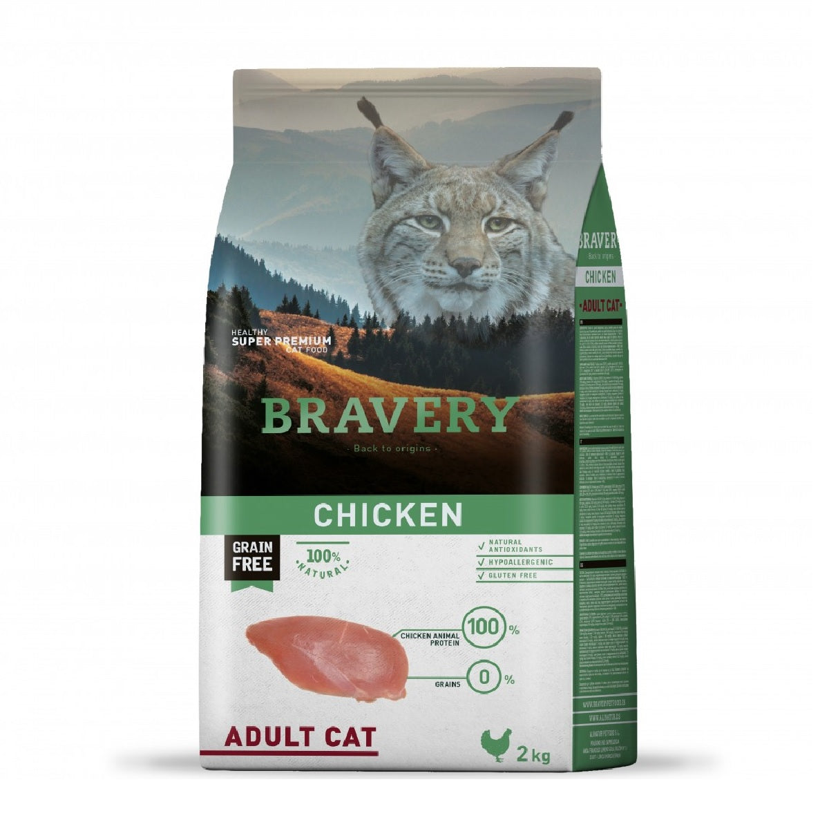 Bravery Gato Adulto Pollo 2 Kg