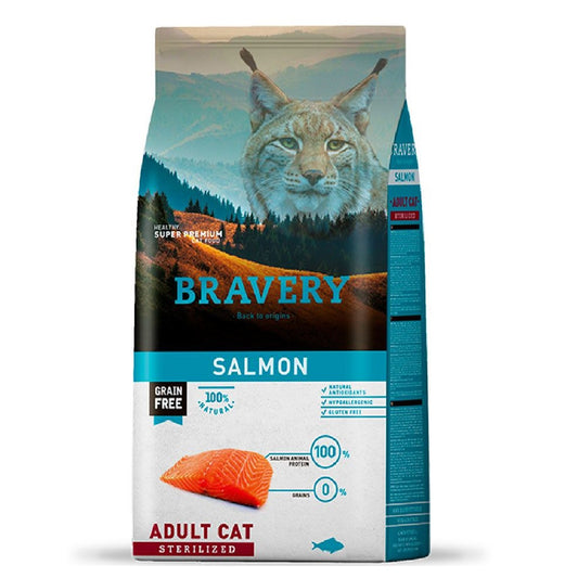 Bravery Gato Esterilizado Salmon 7 Kg