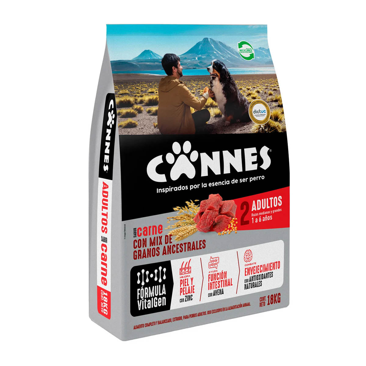 Cannes Adulto Carne Y Cereales 18 Kg