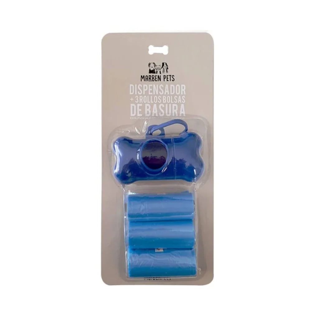 Dispensador + 3 Bolsas para Heces Marben Pets