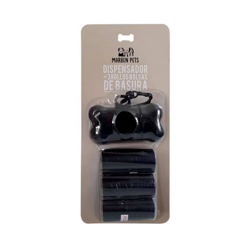 Dispensador + 3 Bolsas para Heces Marben Pets