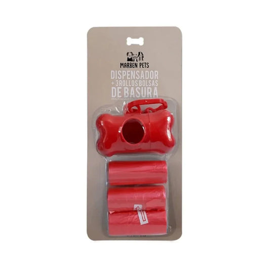 Dispensador + 3 Bolsas para Heces Marben Pets