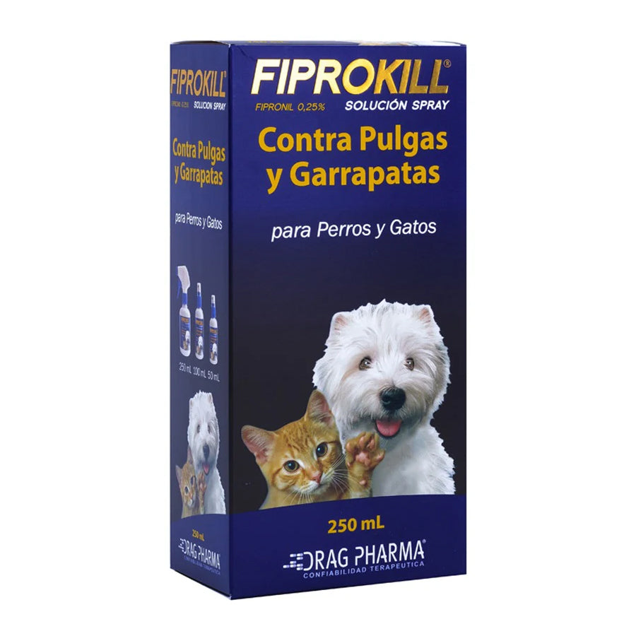 Fiprokill Spray Contra Pulgas y Garrapatas