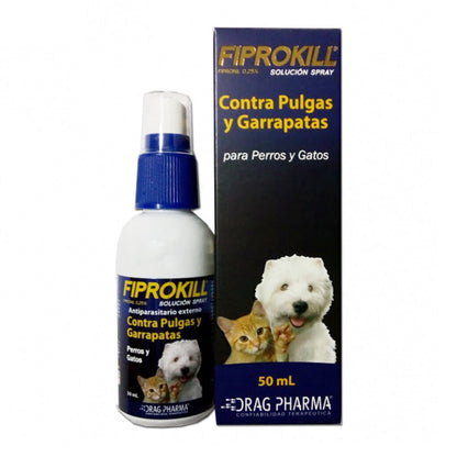 Fiprokill Spray Contra Pulgas y Garrapatas