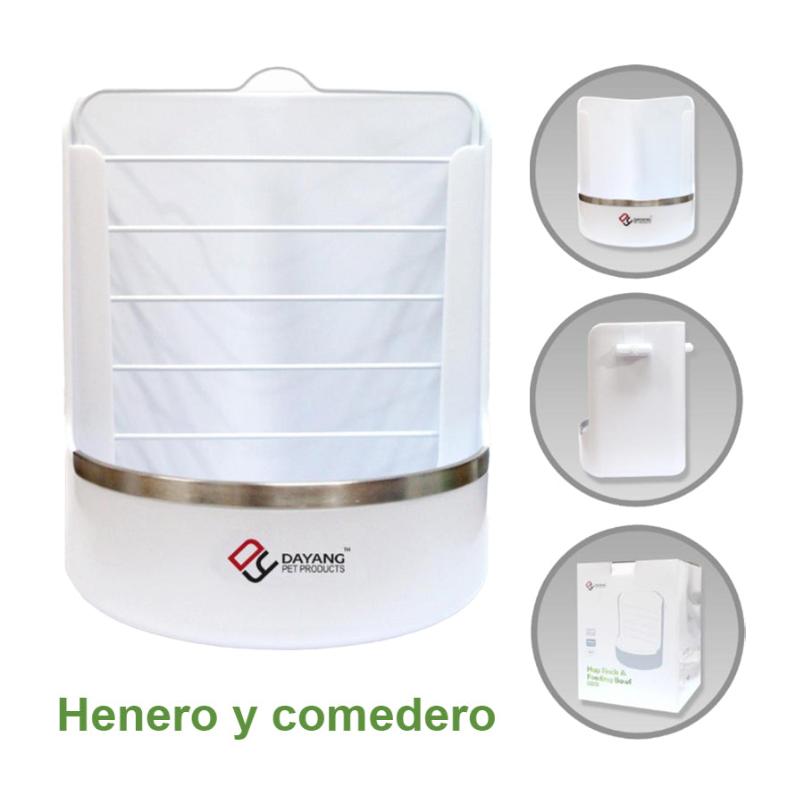 Henera y Comedero para pequeñas mascotas
