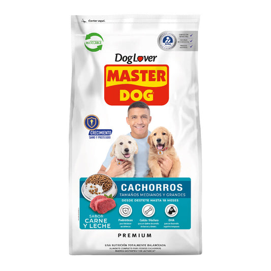 Master Dog Cachorro Carne y Leche 18 Kg