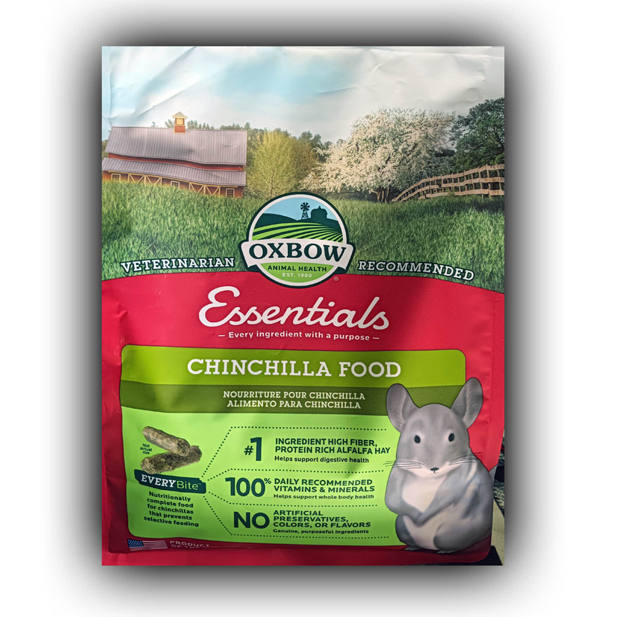 Oxbow Chinchilla Food 1,36 Kg.