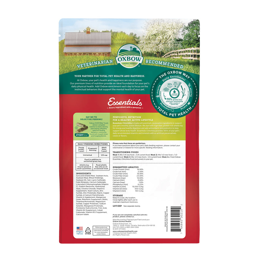 Oxbow Chinchilla Food 1,36 Kg