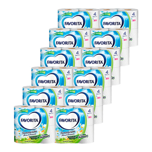 Manga de Papel Higiénico Favorita 22 mts. (12 paquetes)