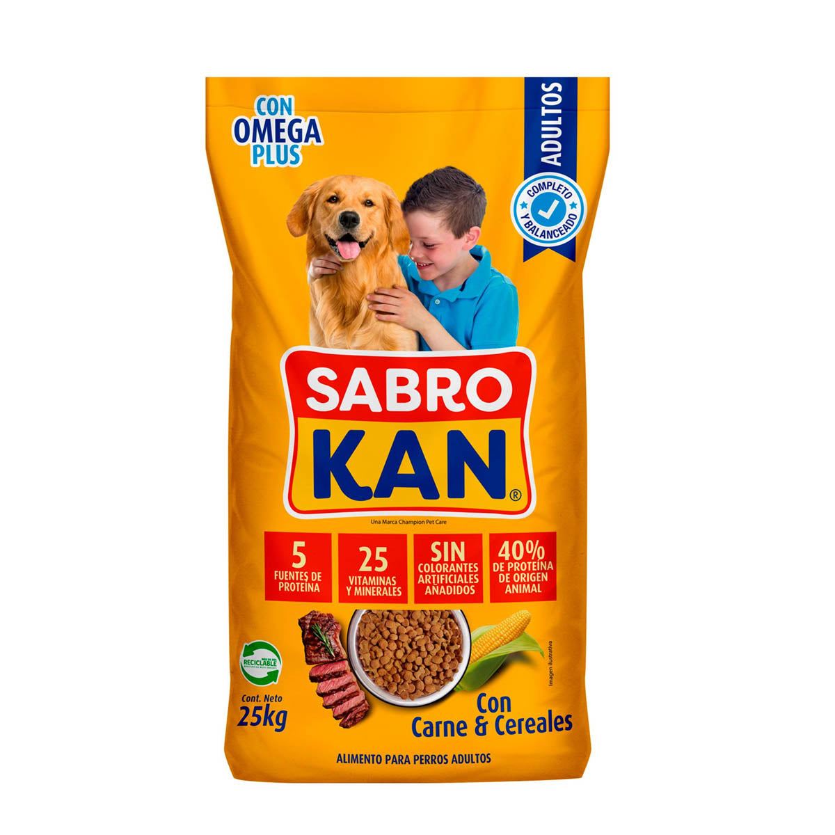 Sabrokan Adulto 25Kg Carne y cereales