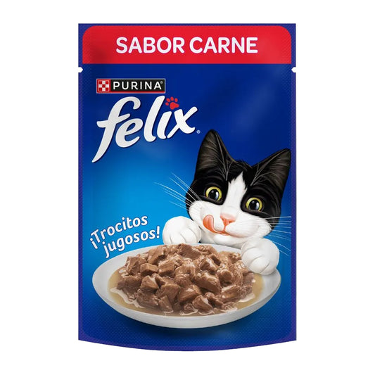 Sobre Alimento Húmedo Gato Adulto Variedad Sabores Felix 85 gr