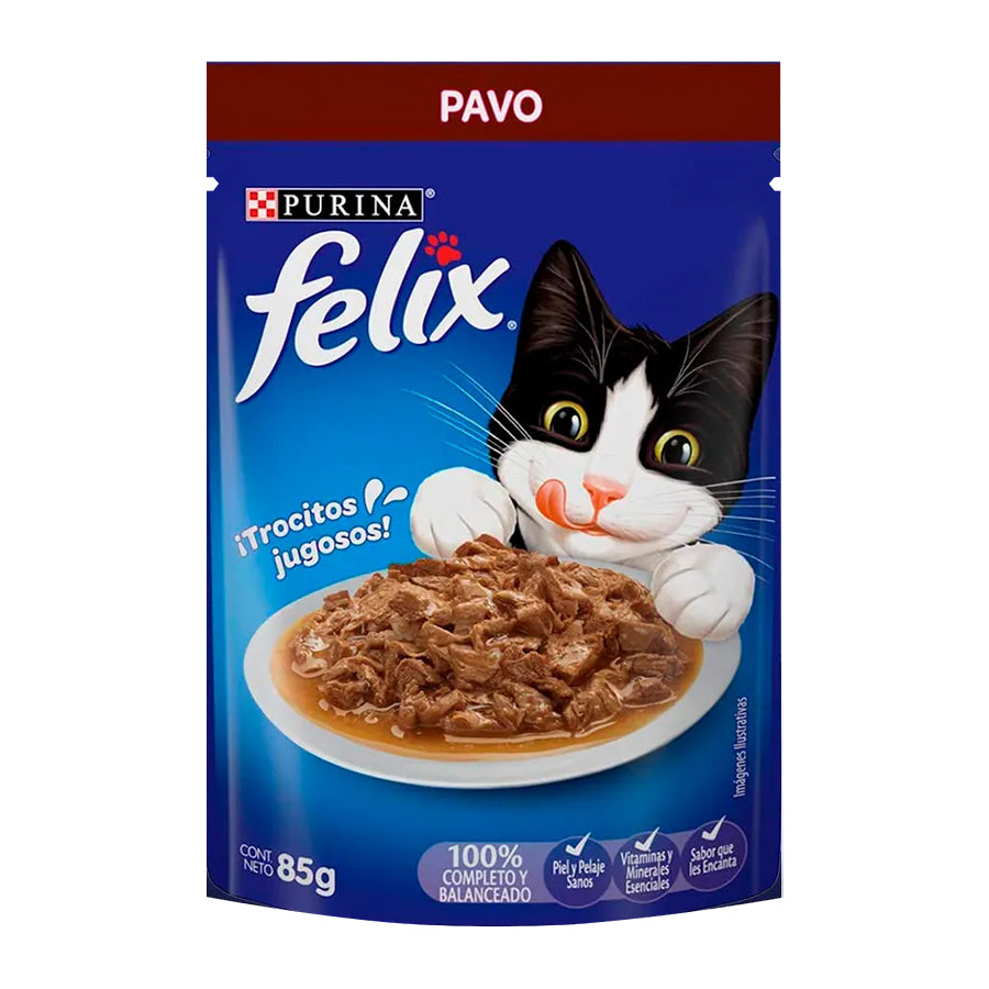 Sobre Alimento Húmedo Gato Adulto Variedad Sabores Felix 85 gr