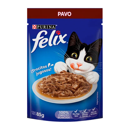 Sobre Alimento Húmedo Gato Adulto Variedad Sabores Felix 85 gr