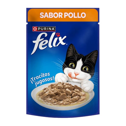 Sobre Alimento Húmedo Gato Adulto Variedad Sabores Felix 85 gr
