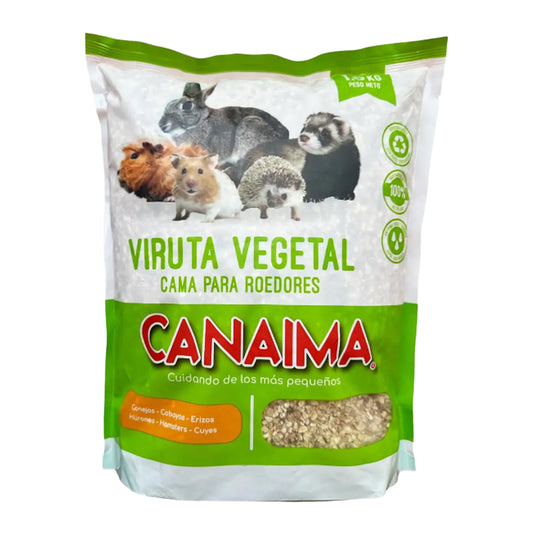 Viruta Vegetal Cama para Roedores Canaima 1,5 Kg