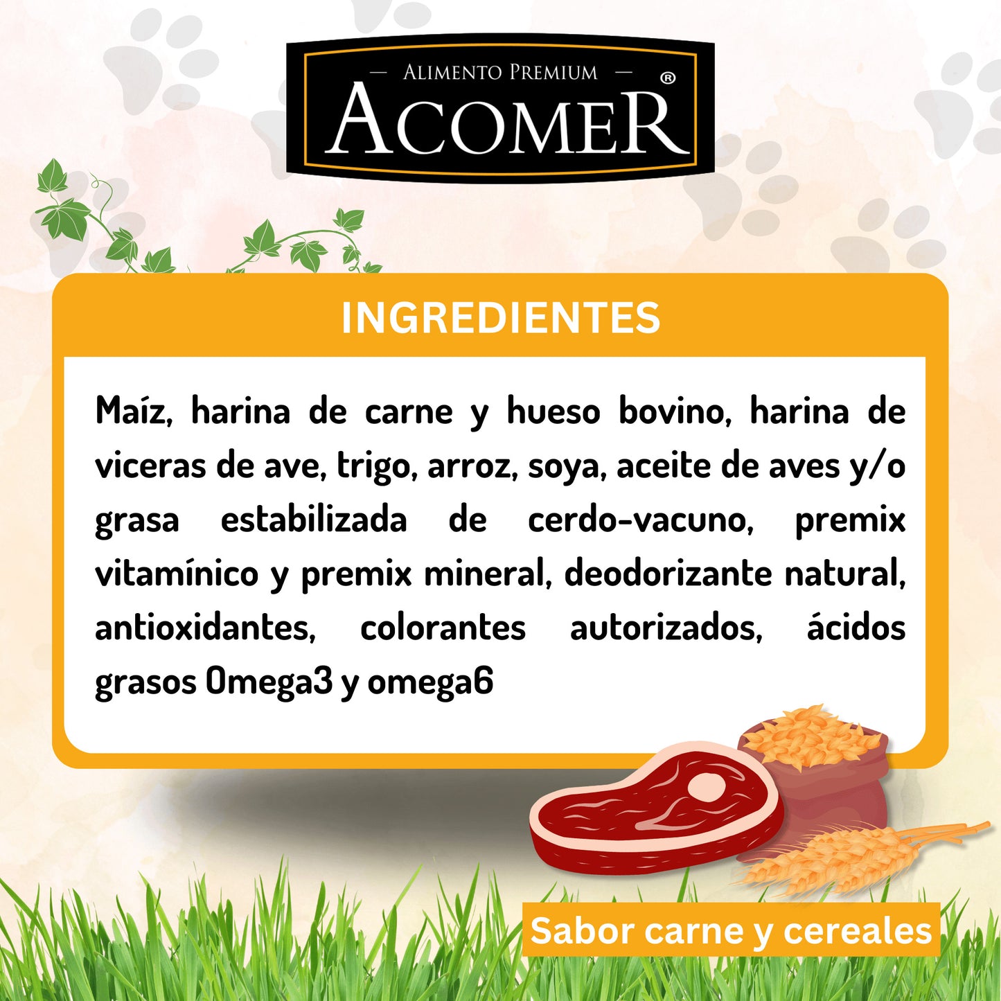 Acomer Adulto Carne 25 kg