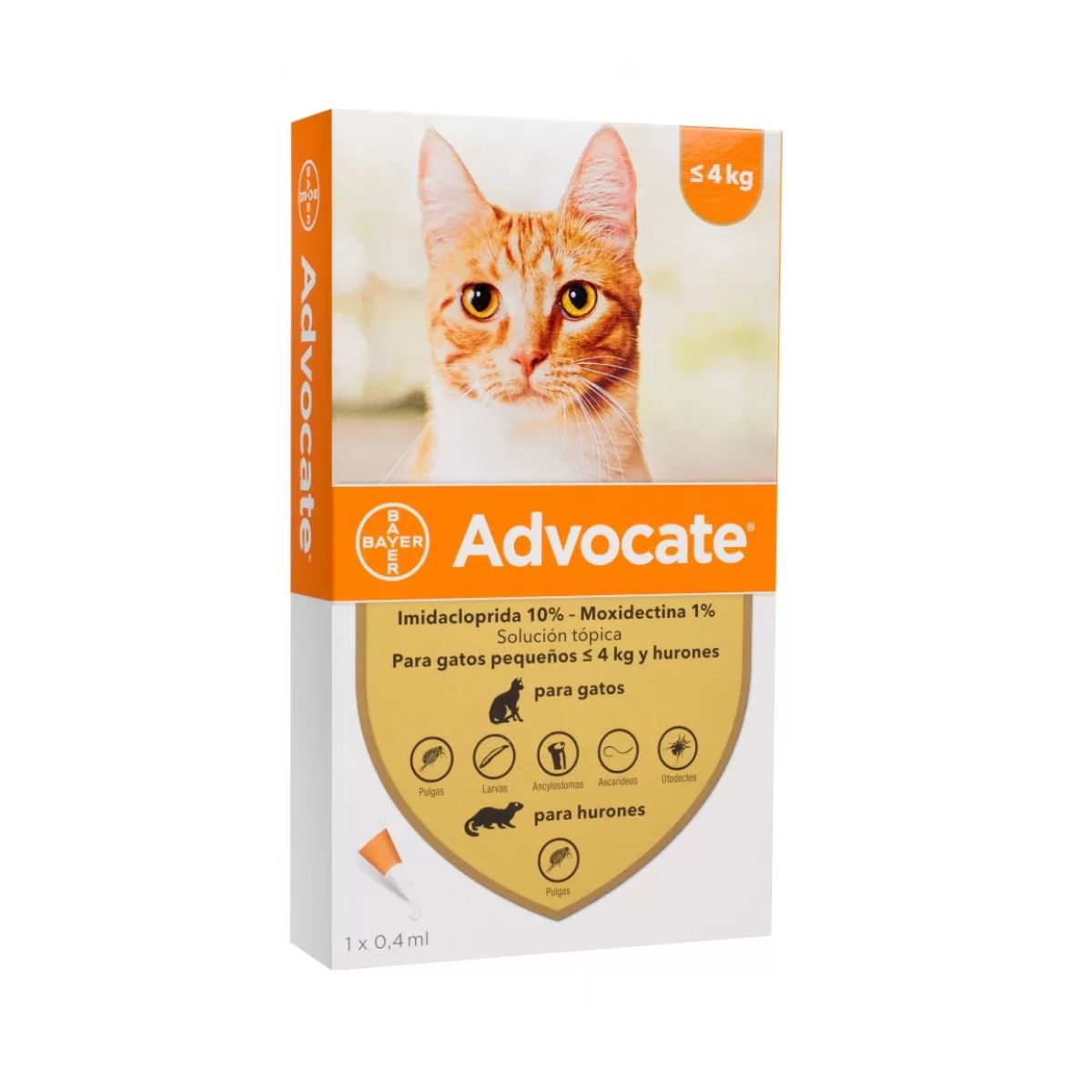 Advocate 0,4 ml para Gatos de hasta 4 Kg