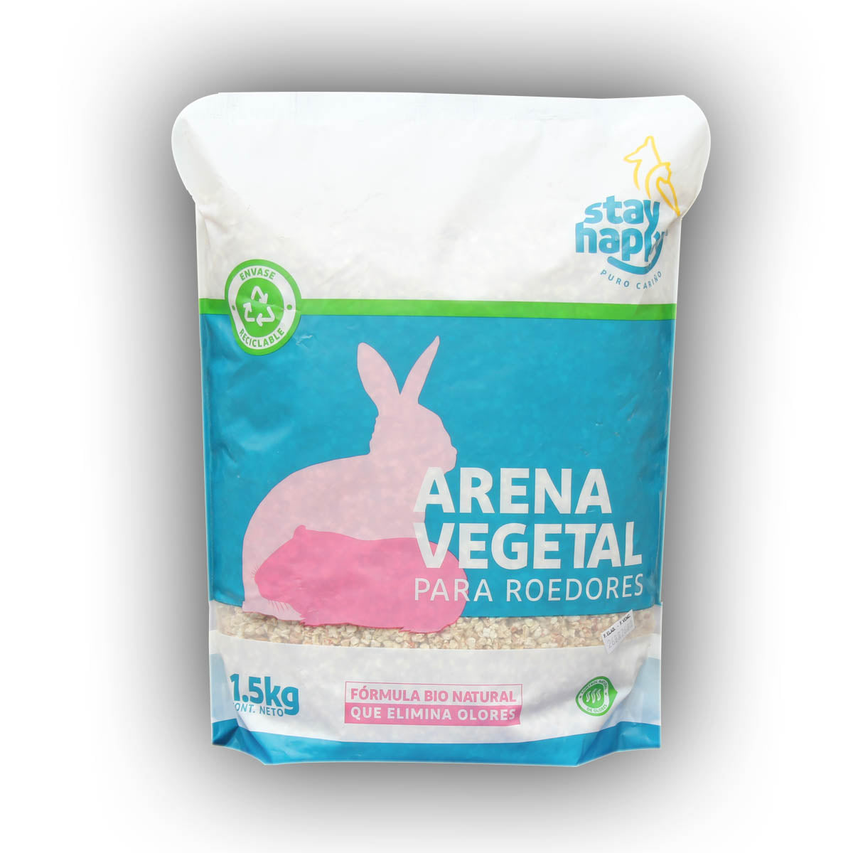 Arena Vegetal para Roedores Stay Happy  1.5 Kg