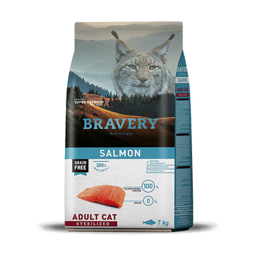 Bravery Gato Esterilizado Salmon 7 Kg