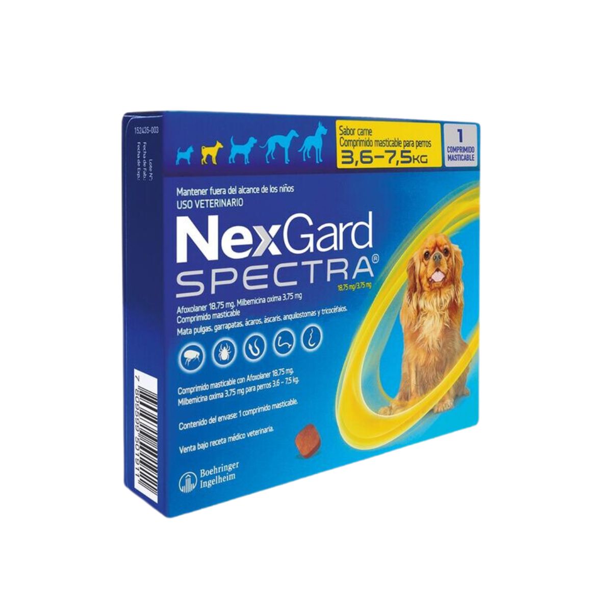 NexGard Spectra de 3,6 kg a 7,5 kg - 1 Comprimido