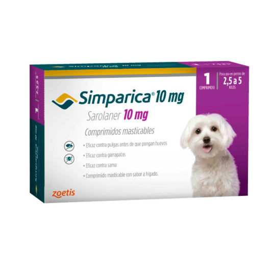 Simparica 10mg - Antiparasitario 2,5-5 Kg